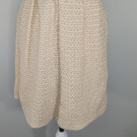 Pim + Larkin Womens Fit and Flare Mini Dress Cream Textured S - Picture 7 of 11
